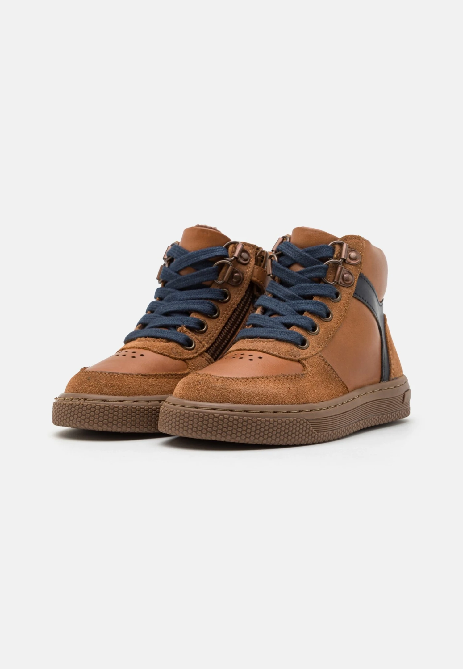 Friboo Leather - Sneakers Hoog - Cognac - Image 2