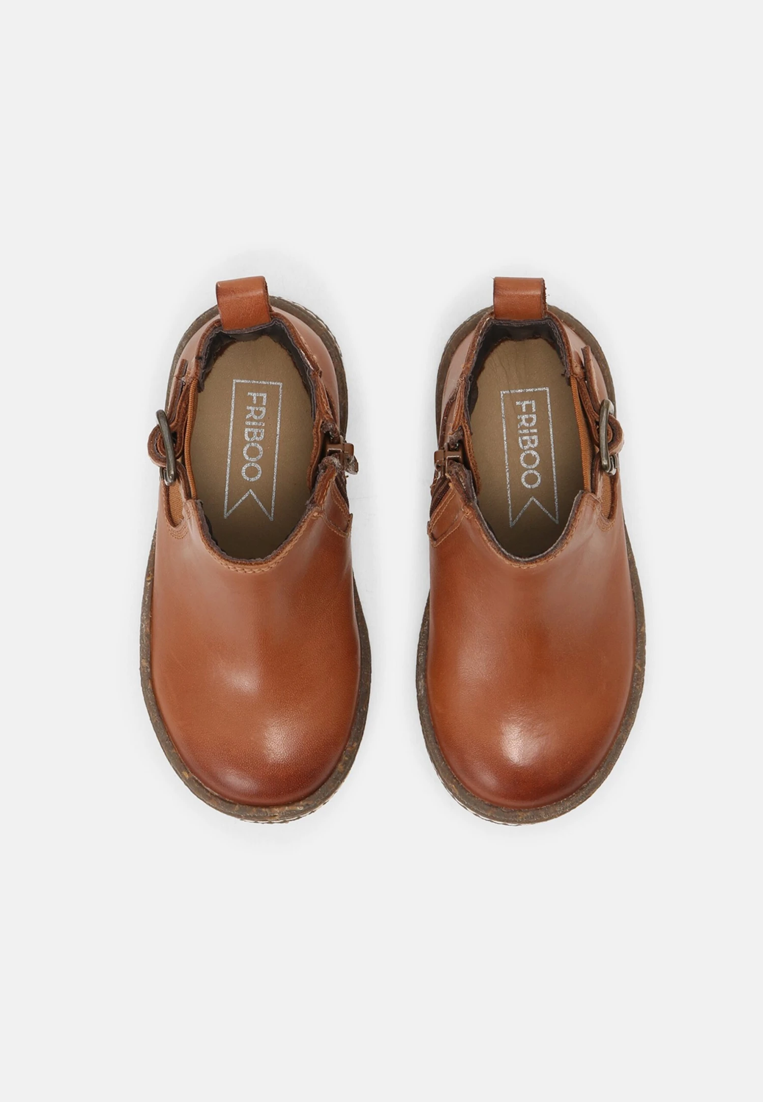 Friboo Leather Booties - Korte Laarzen - Cognac - Image 4