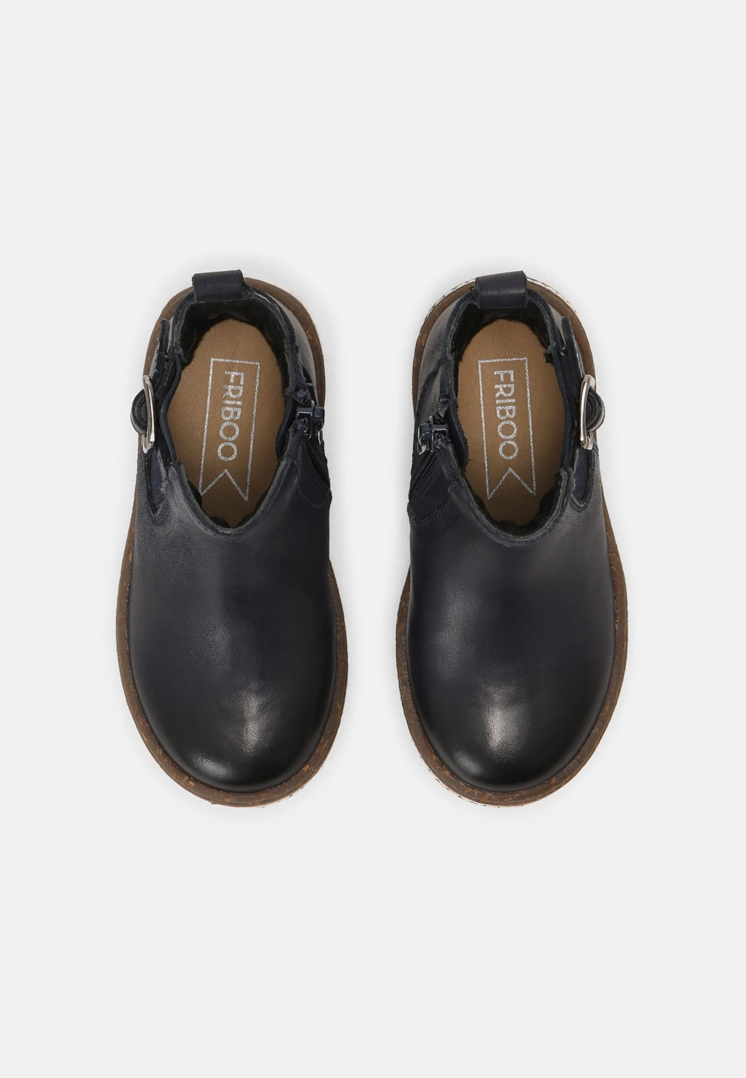 Friboo Leather Booties - Korte Laarzen - Dark Blue - Image 4